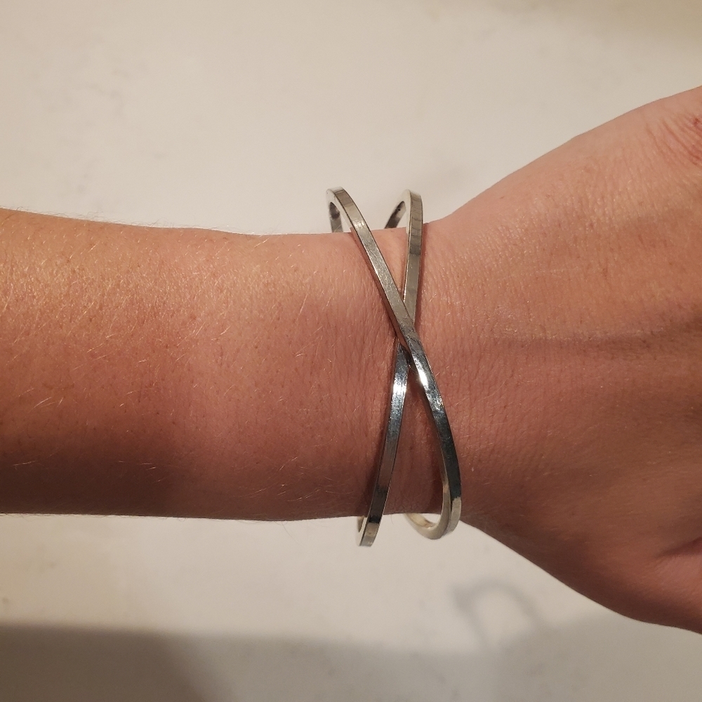 Silver Cuff Bracelet Preppy Boho Bride Simple Work Delicate Vacation Classic